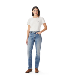 Maren Slim Straight Jean - Roughout Indigo