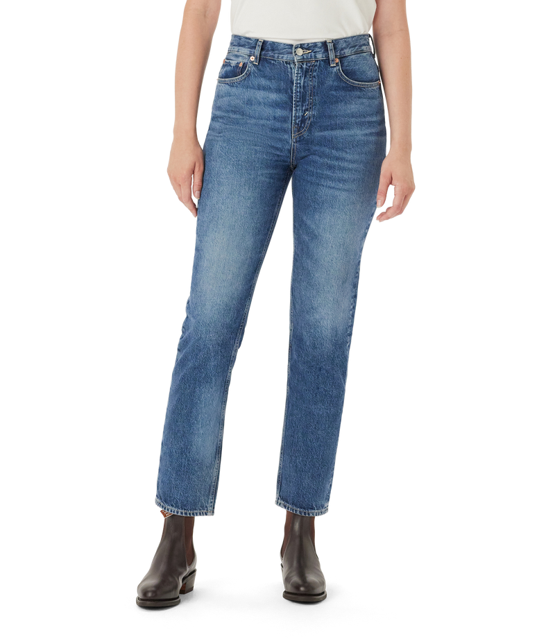 Rowe Cropped Straight Jean - Vintage Indigo