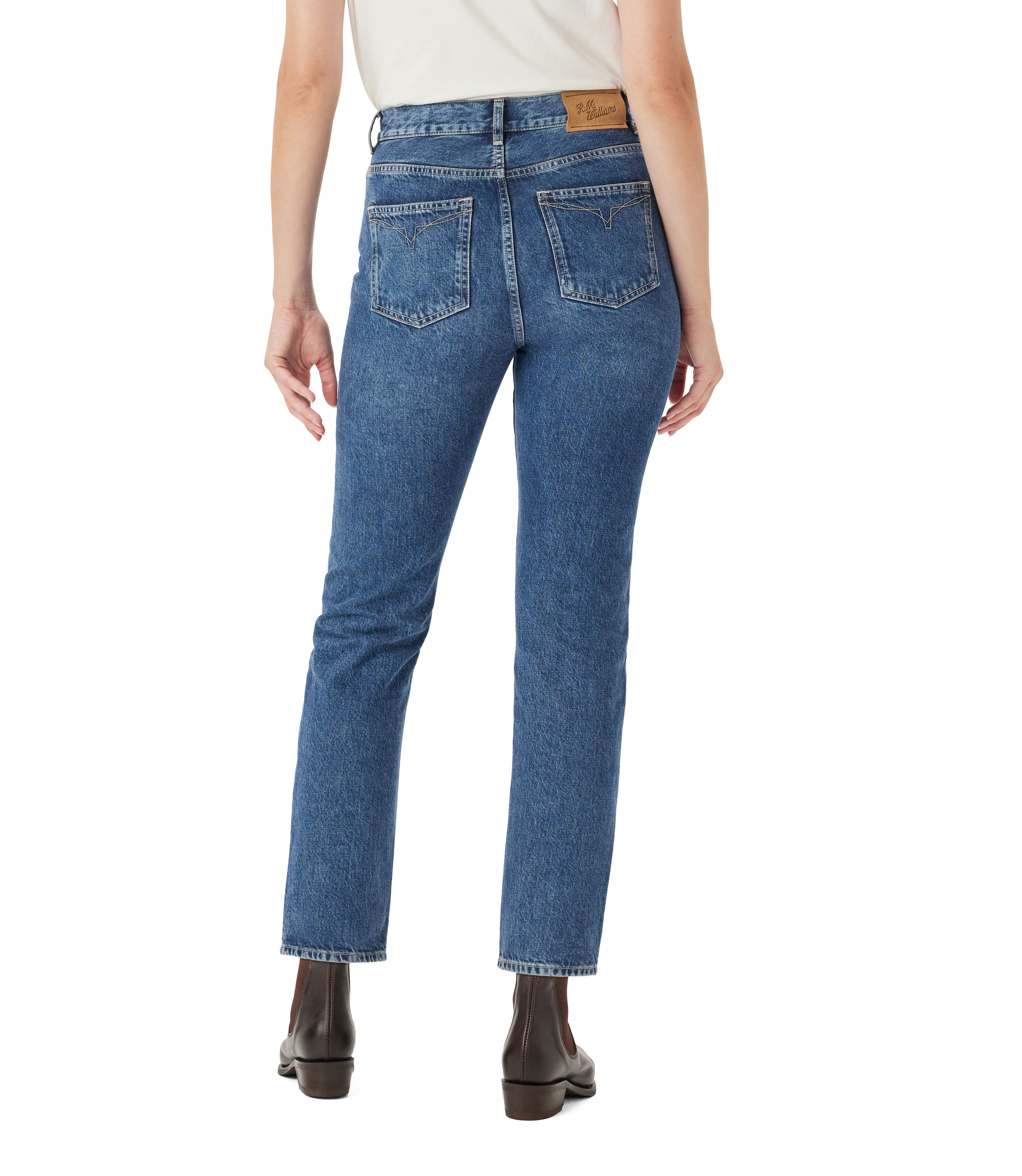 Rowe Cropped Straight Jean - Vintage Indigo