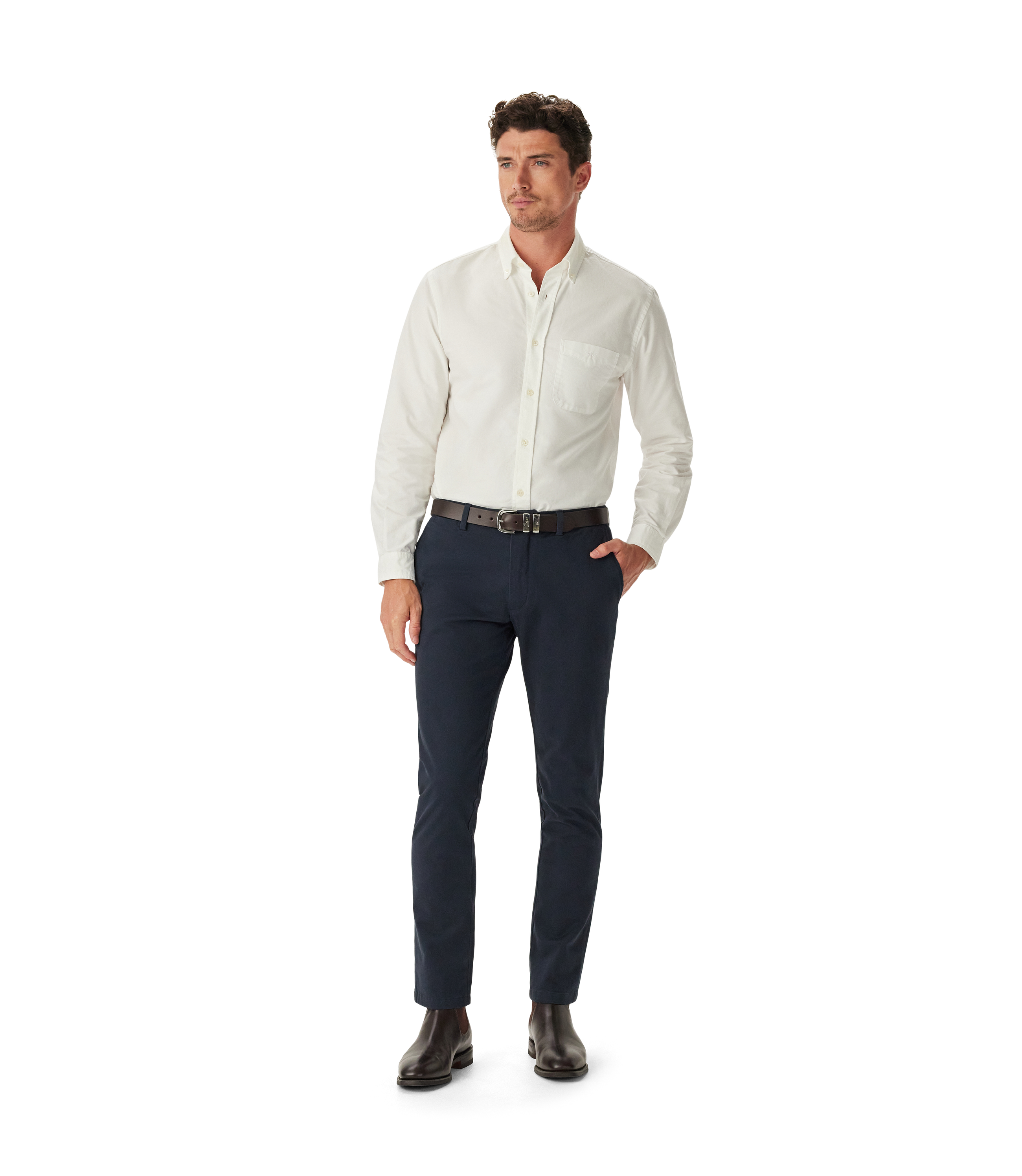 Coolac Stretch Cotton Chino - Navy