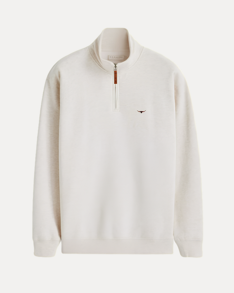 Mulyungarie Quarter-Zip Sweatshirt - Ecru Marle