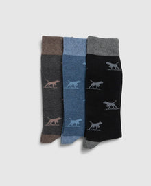 Rodd & Gunn Dogs-A-Plenty Three Pack Socks - Biz Multi