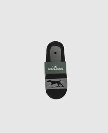 Rodd & Gunn Gunner Lo Show Sock - Nero/Grey