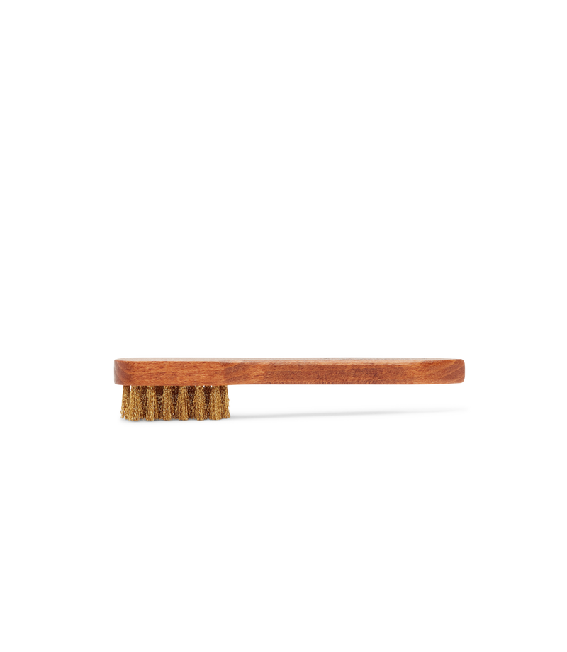 Suede Brass Bristle Brush