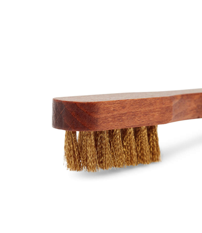 Suede Brass Bristle Brush