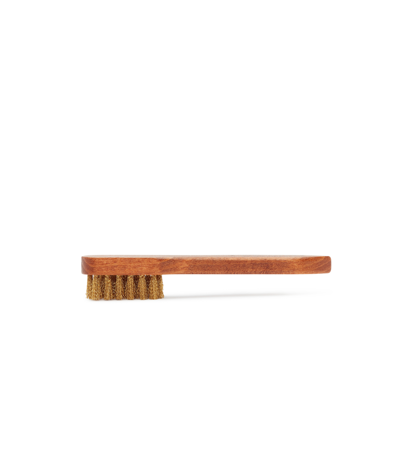 Suede Brass Bristle Brush