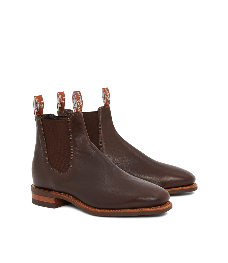 Comfort Craftsman Boot Kangaroo Leather Chocolate Holmes Co of Cambridge