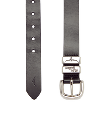 1 1/4 3 Piece Solid Hide Belt - Black