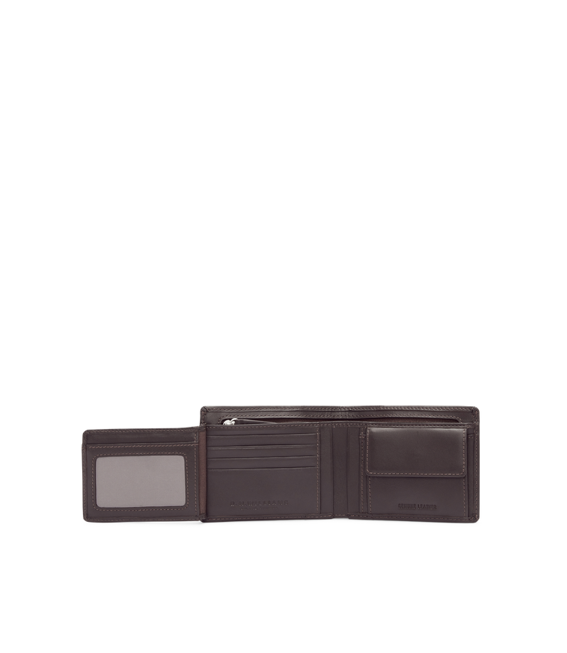 Wallet with Coin Pocket - Brown