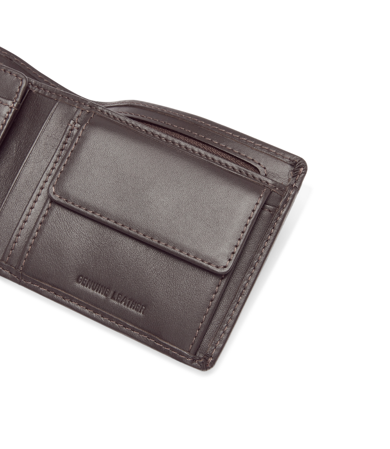 Wallet with Coin Pocket - Brown