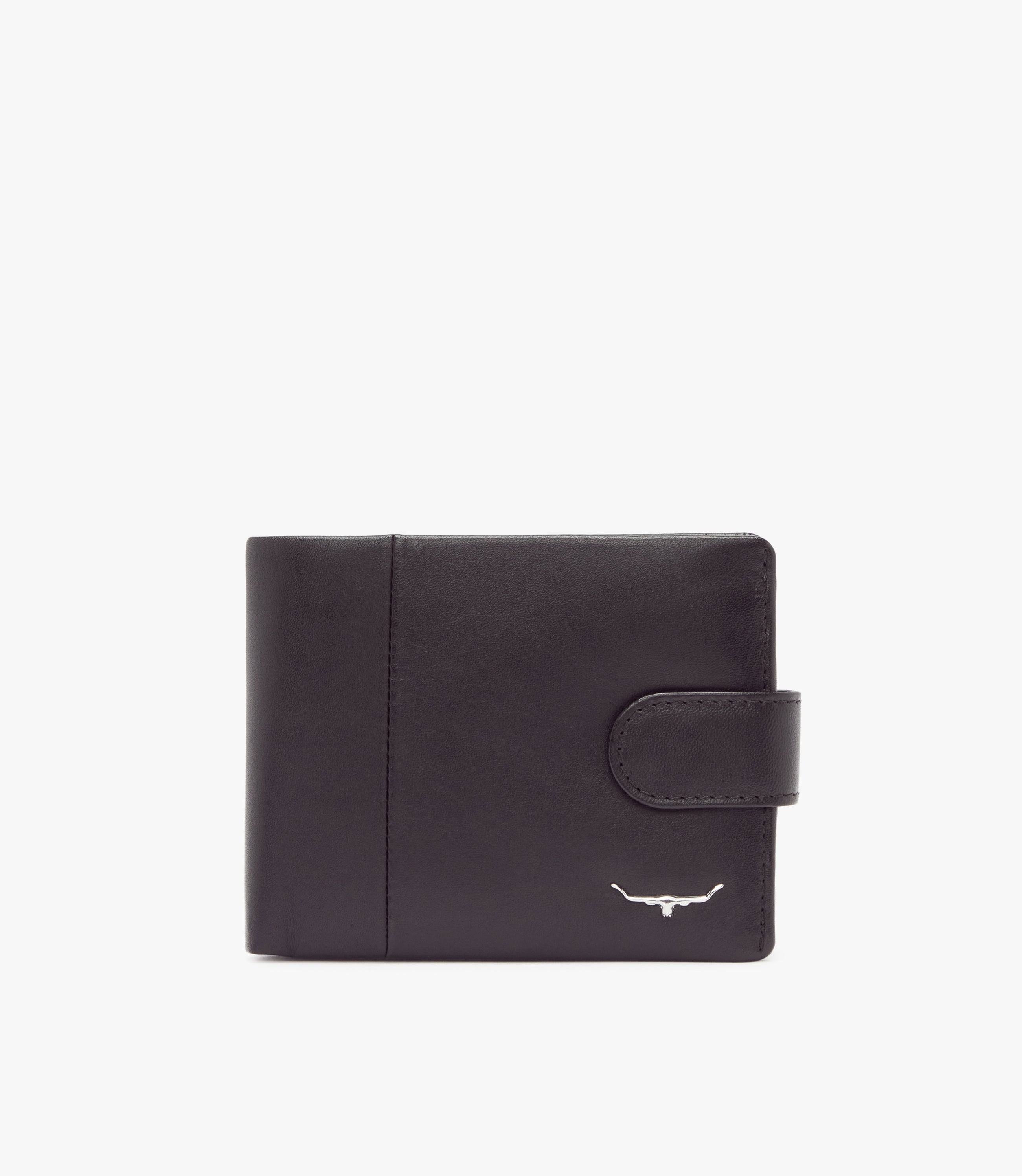 Wallet with Pocket & Tab - Black