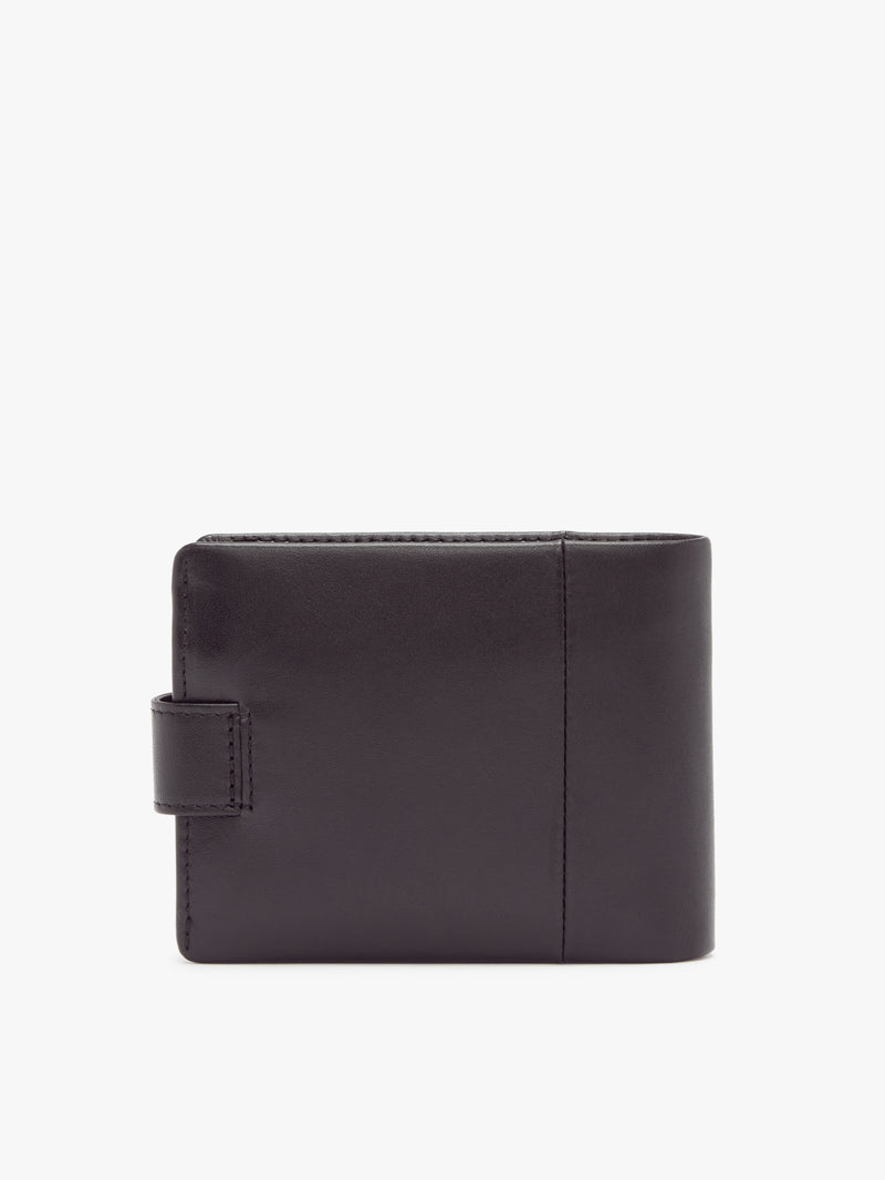 Wallet with Coin Pocket & Tab - Black