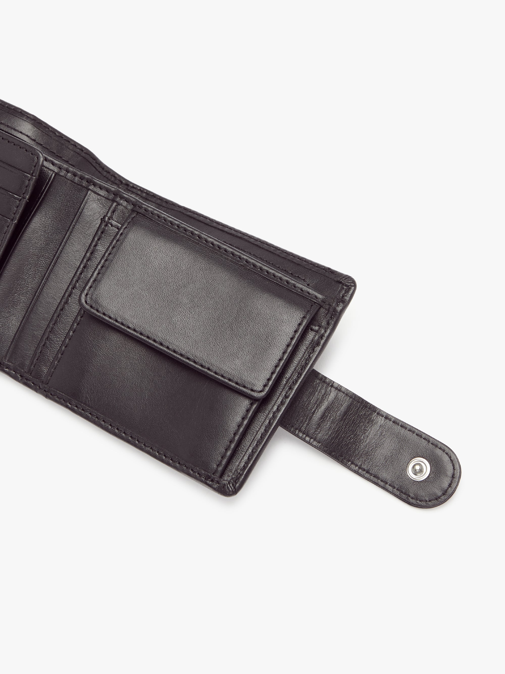 Wallet with Pocket & Tab - Black