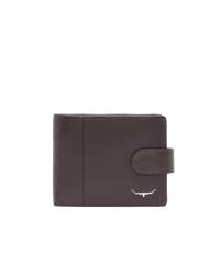 Wallet with coin pocket and tab - Brown