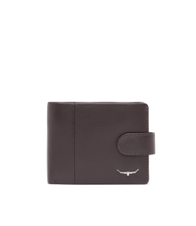 Wallet With Coin Pocket & Tab - Brown