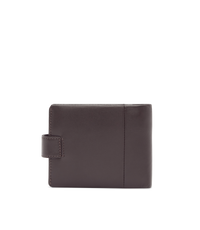 Wallet with coin pocket and tab - Brown