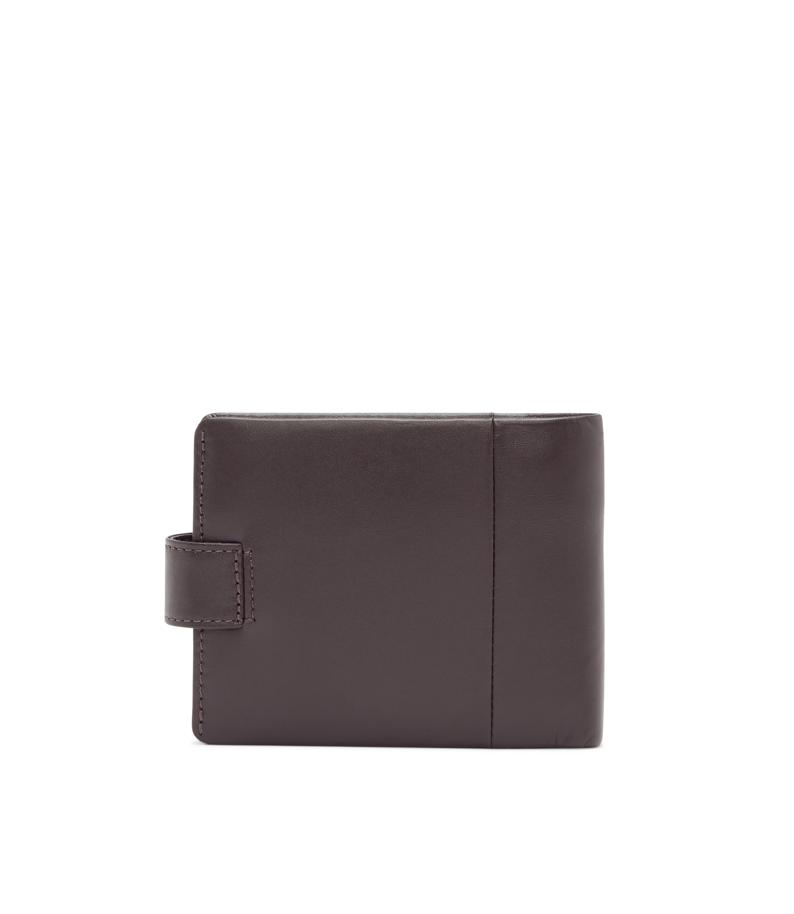 Wallet With Coin Pocket & Tab - Brown