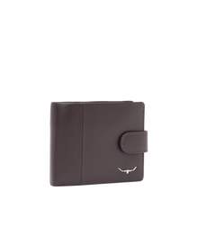 Wallet With Coin Pocket & Tab - Brown