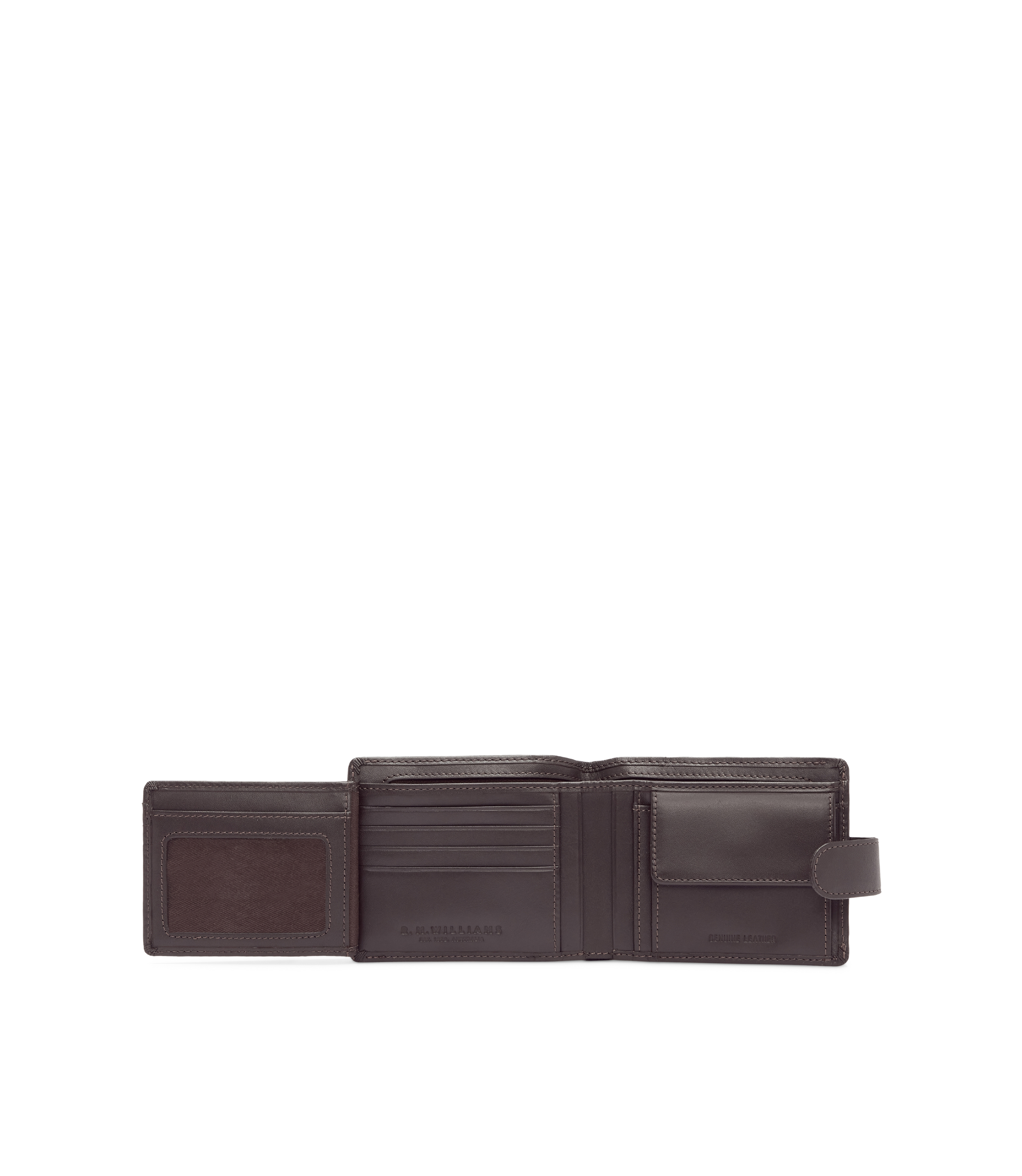 Wallet With Coin Pocket & Tab - Brown