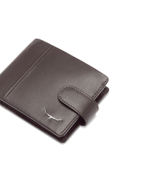Wallet With Coin Pocket & Tab - Brown