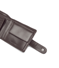 Wallet with coin pocket and tab - Brown