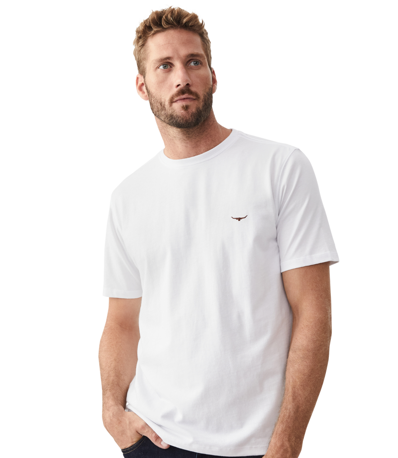 Parson T-Shirt - White/Chestnut